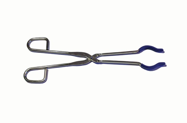 FLASK TONGS, STAINLESS,WITH SILICONE COATED GRIPS